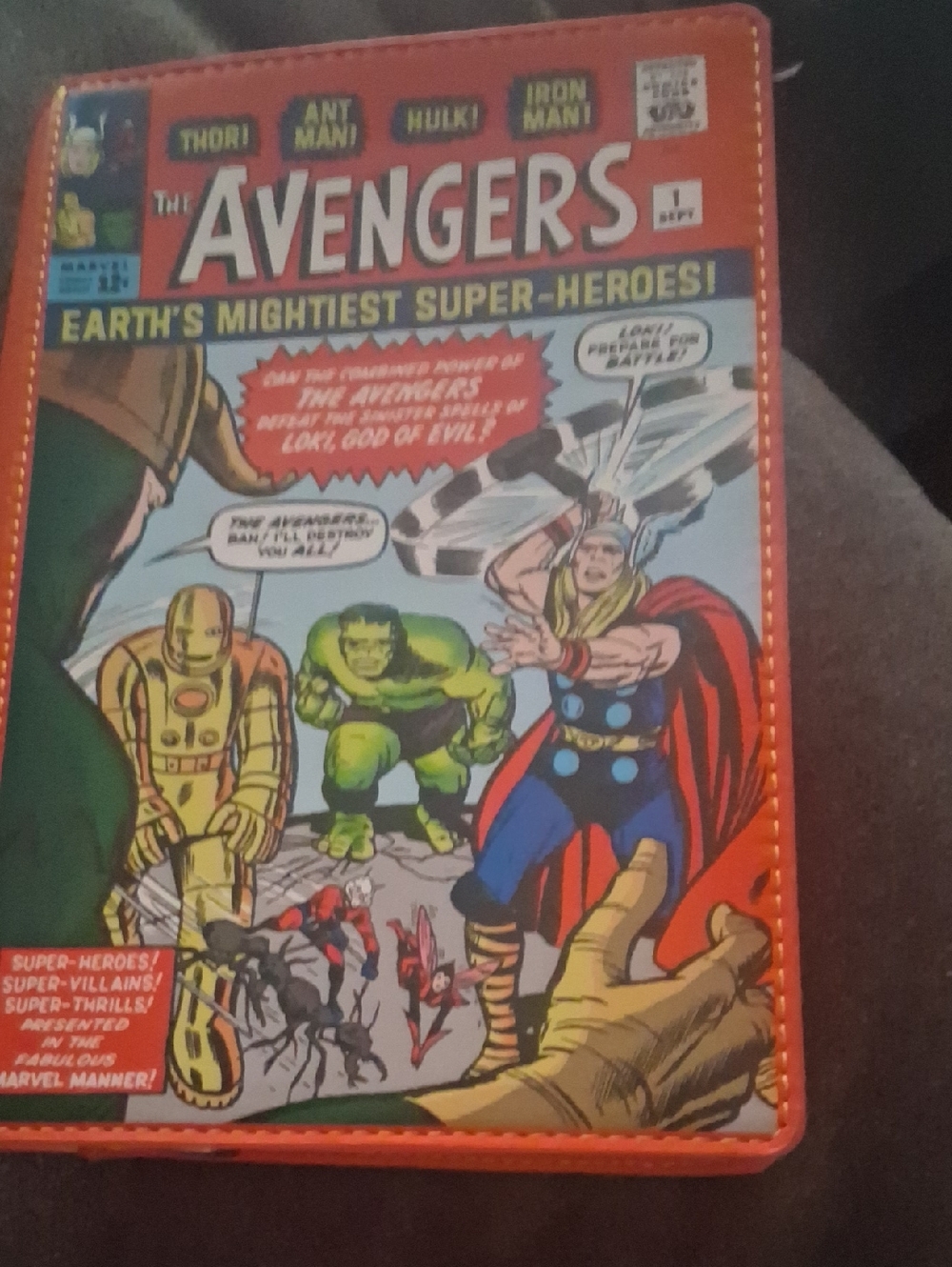 The Avengers Comic Cover Zip Pouch - Red/Orange Accent